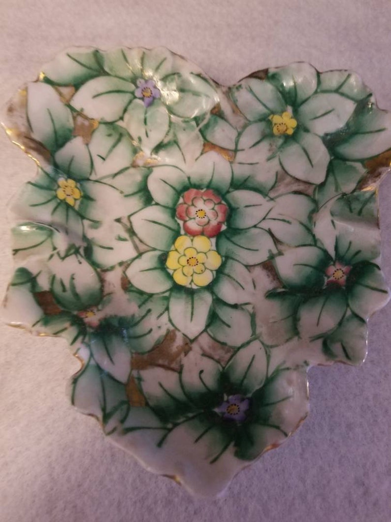 Ardalt China Occupied Japan Ring Dish Lenwile Bone China Christmas