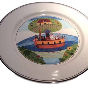 Vintage Villeroy & Boch Salad Plate: Design Naif Noah&#39;s Ark