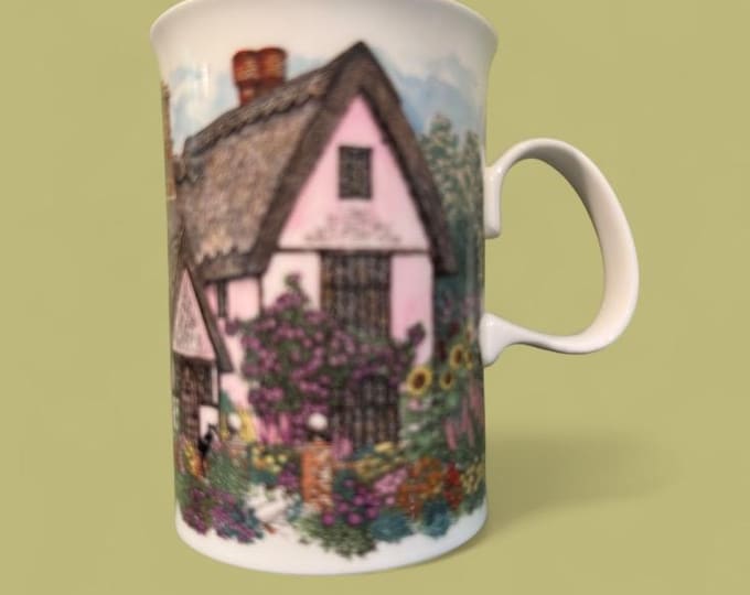 Coffee Lover Gifts Vintage Dunoon Manor Houses Mug: Fine Bone China Coffee Cup
