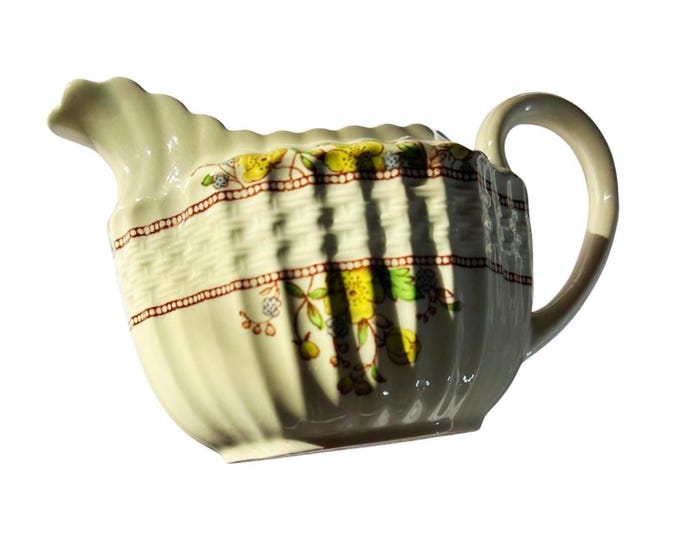 Copeland Spode Buttercup Creamer Mid-Century Floral China Cream Pitcher