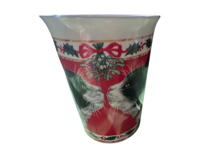 Dunoon Kissing Cats Bone China Mug - Made in England - Christmas Coffee Cup