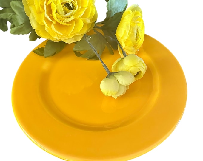 Waechtersbach Buttercup Yellow Salad Plates: Spanish Ceramic Set of 4