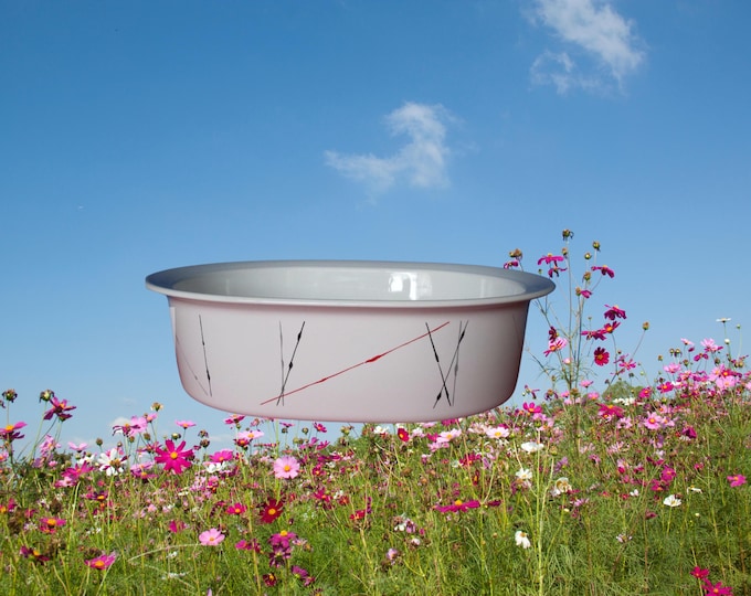 Corning Ware Casserole Dish Classic Elegance Sticks White with Black and Red Design Round