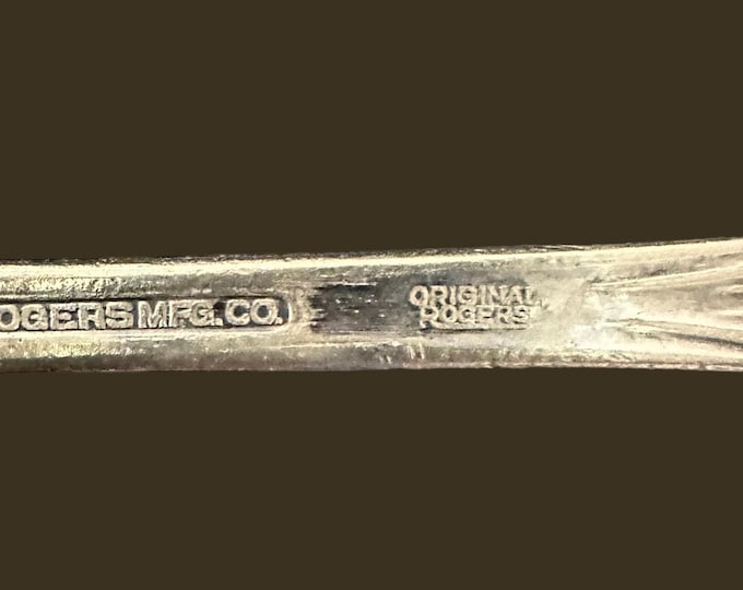 Meat Fork Wm Rogers Silver, Deep Silver Vintage Server Ware