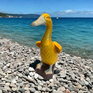 Norcrest ceramic yellow duck figurine.