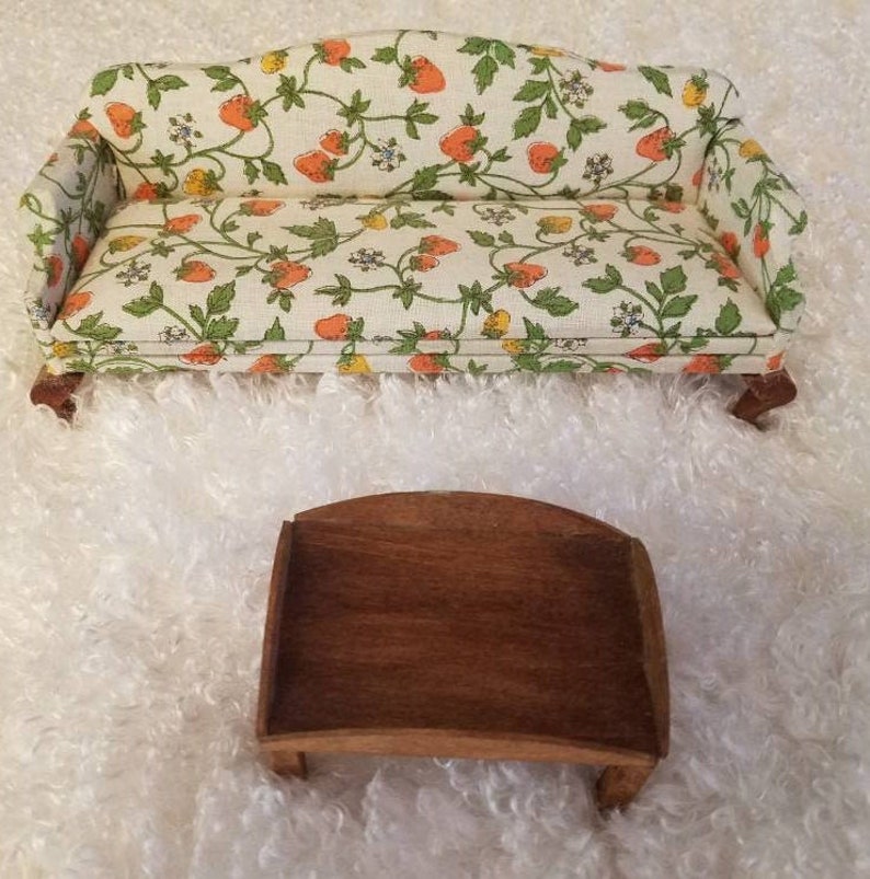 miniature dollhouse sofa