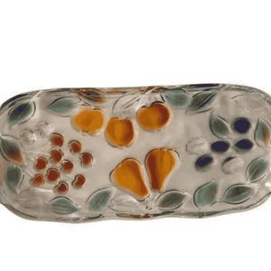 Mikasa Canape Tray: Embossed Fruit Serving Platter, Garden Harvest