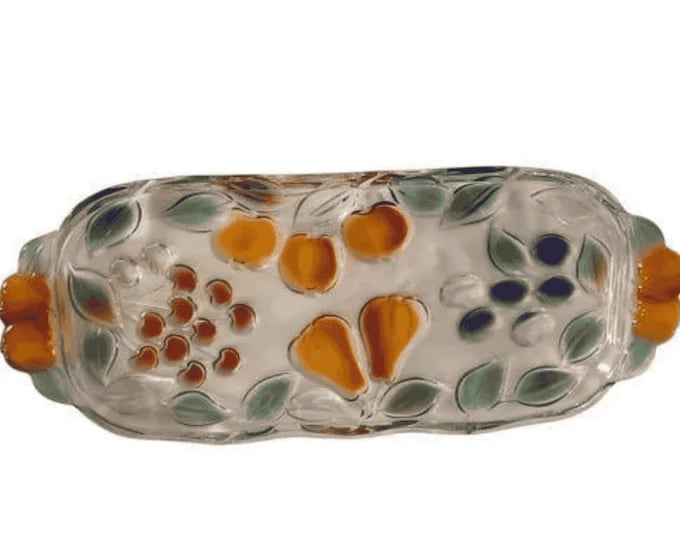 Mikasa Canape Tray: Embossed Fruit Serving Platter, Garden Harvest