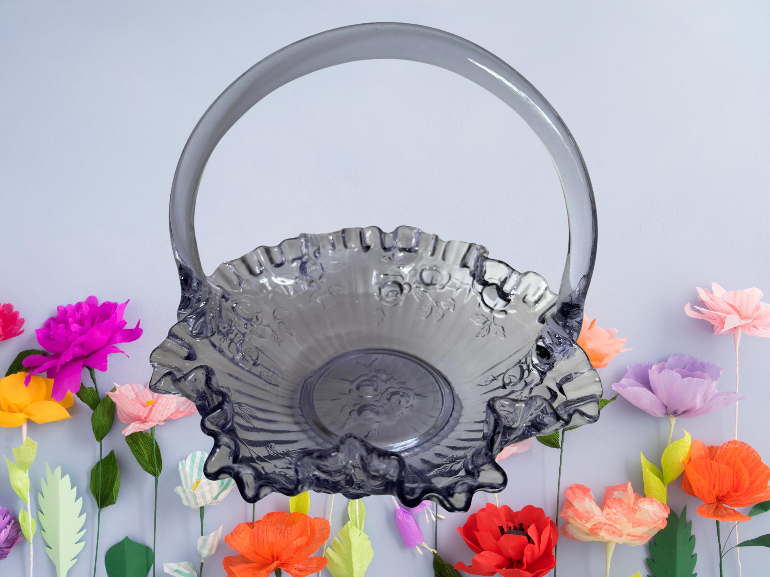 Fenton glass basket - Etsy 日本