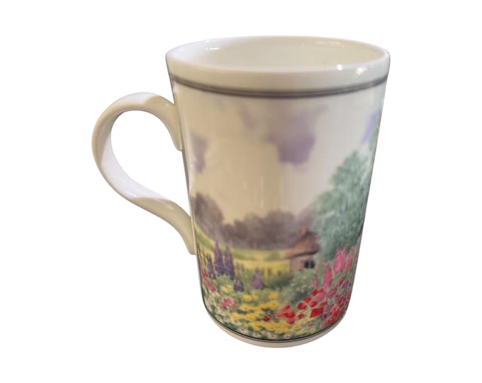 Coffee Lover GIfts Queen's Fine Bone China Mug: Cottage Gardens, Made in England
