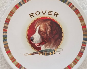 Dog Wall Plate | Wall Hanging |  St Bernard Dog | Pottery Barn Fireside Club