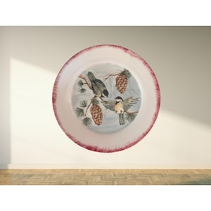 Chickadee Birds porseleinen decoratieve wandborden set van 4 inch