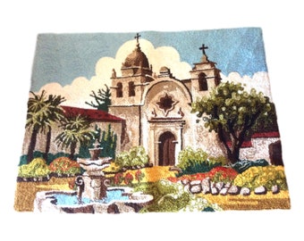 Southwestern Mission | Wall Hanging Rug | Hand-Made Hooked Rug  | Made in USA | Rug Crafters