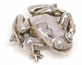 Sterling Silver Frog Brooch | Ben Ari