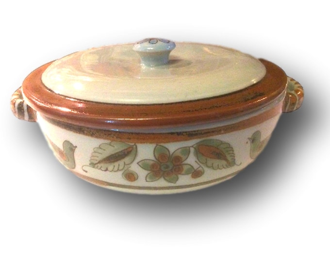 El Palomar Pottery Casserole Dish: Hand-Painted Mexican Server