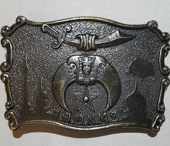 Vintage Lewis Buckles | Shriner's Belt Buckle | D… - image 2