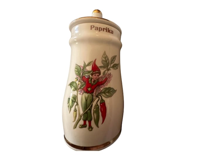 Flower Fairy Spice Jar Paprika Vintage
