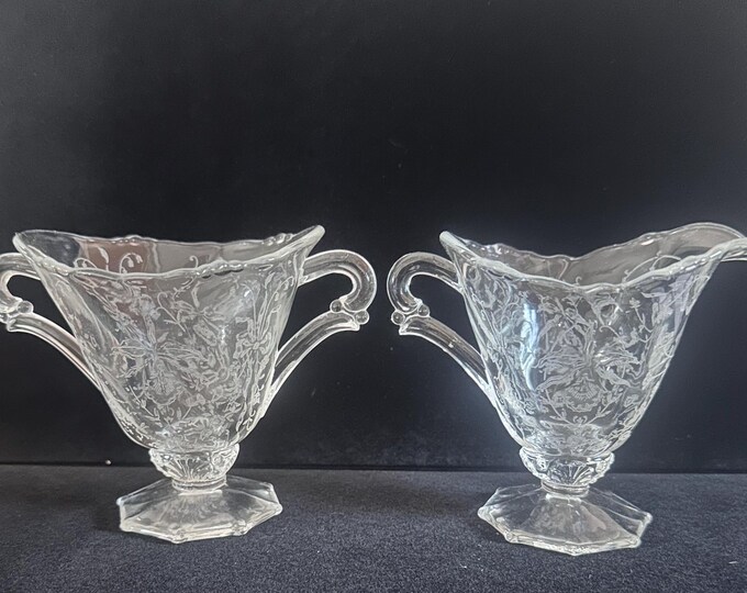 Heisey Orchid Set Crystal, Classic Table Decor, Vintage Wedding Tableware