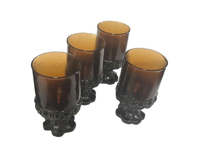Vintage Smoke Brown Tumblers: Franciscan Madeira Barware Set of 2