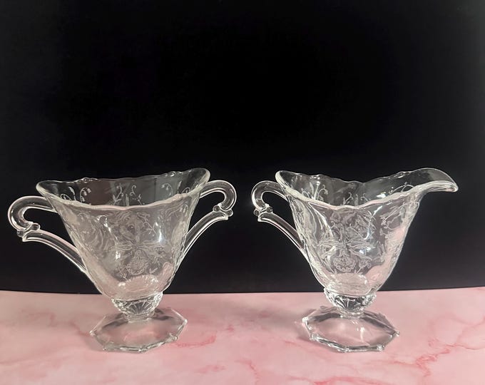 Heisey Orchid Set Crystal, Classic Table Decor, Vintage Wedding Tableware