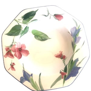 Mikasa French Silk Soup Bowls: Floral Porcelain Dinnerware, Set of 4