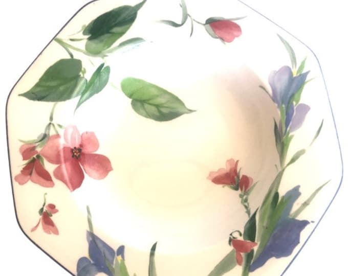 Mikasa French Silk Soup Bowls: Floral Porcelain Dinnerware, Set of 4