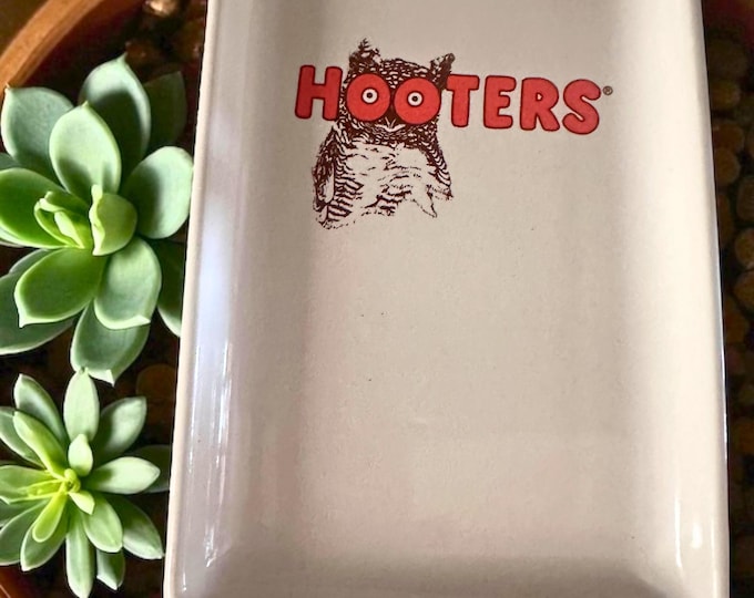 Hooters Owl Porcelain Appetizer Tray or Wings Tray Microwave & Dishwasher Safe,RetroTableware, Collectible Kitchen Decor