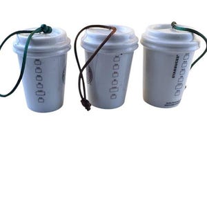 Juego de 3 bonitos adornos de café Starbucks / Vasos para llevar Adornos navideños / Regalo para ella