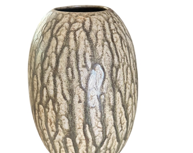 Vintage Maitland Smith Watermelon Vase: Large Pottery Jar, Thailand