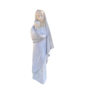 Ardalt Lenwile Bisque Statue: Mary and Baby Jesus Religious Decor