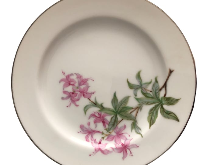 Vintage Fairfax China Salad Plates: Spring Bouquet Floral Dinnerware