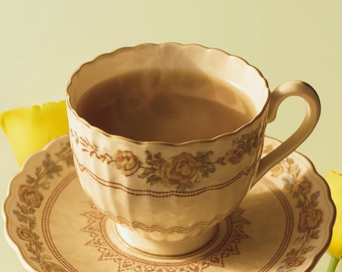 Copeland Spode Buttercup Coffee or Teacup Saucer Mid-Century Older Backstamp