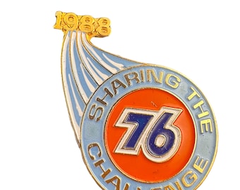 Vintage Union 76 Enamel Pin: 1988 Petroliana Memorabilia