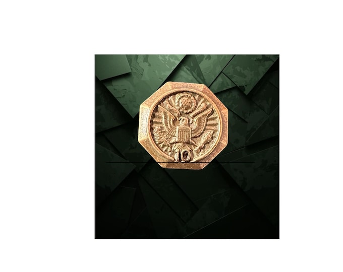 U.S. Military Bronze Army Ten Year Eagle Service Pin