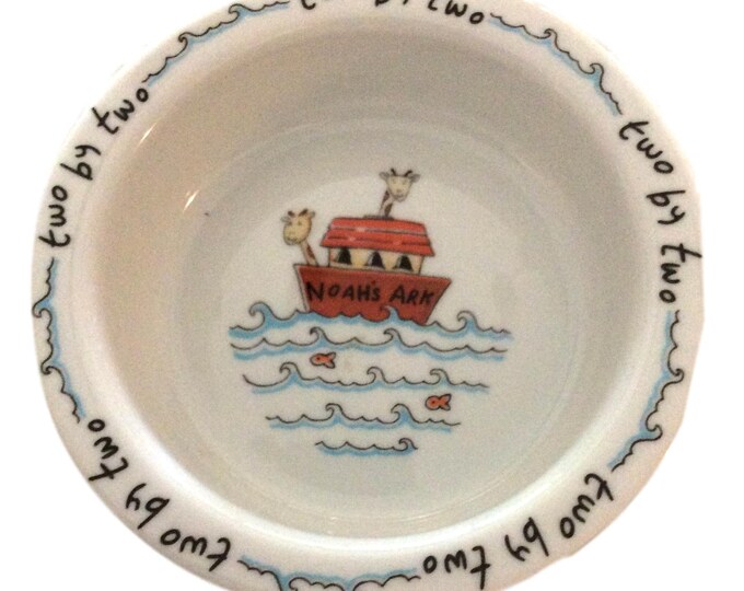 Doulton Noah's Ark Bowl and Mug Set: Hand-Decorated Ceramic Tableware