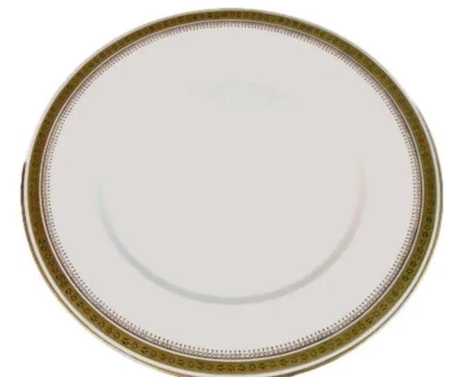 Vintage Limoges Fine Bone China Dinner Plates - Wm Guerin Gold Trim (Set of 4)