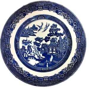 Johnson Brothers Blue & White Set of 2 Vintage Plates