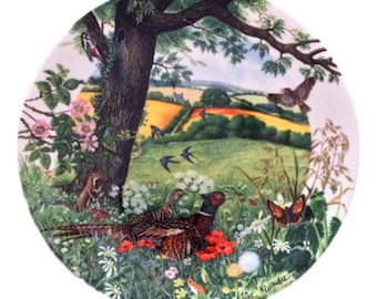 Wedgwood Wall Hanging Plate | Meadows & Wheatfields | Country Panorama