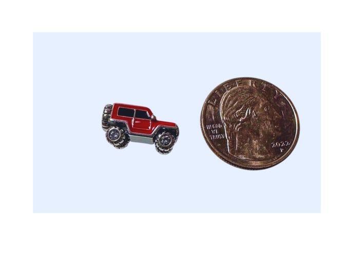 925 Sterling Silver Off Road Truck Charm or Pendant  DIY Jewelry Supplies