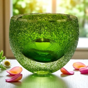 Fifth Avenue Crystal Tea Light Holder Green Geode Shaped Gift For Christmas