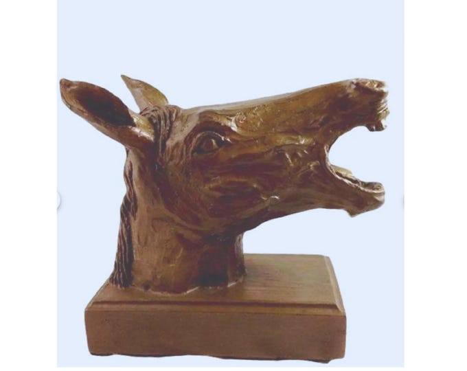 Vintage Bronze Sculpture | Horse Head Statue | 1st Edition Major Benjamin Pochyla | 1 of 25