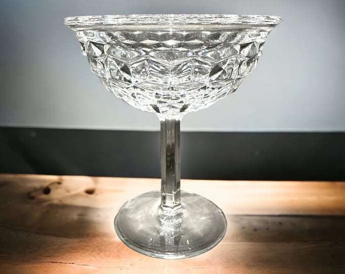 Vintage Fostoria American Crystal Champagne Goblets - Set of 4
