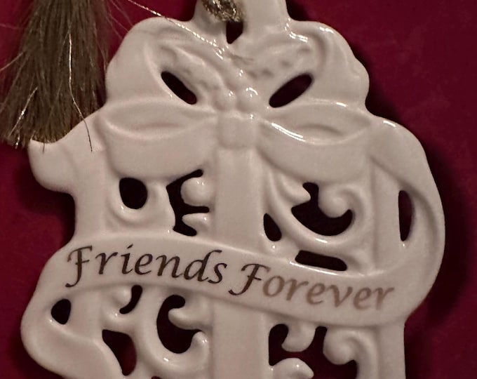 Friends Forever Porcelain Christmas Ornament NIB Retired Lenox