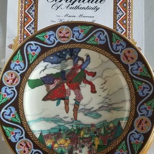 Wall Hanging Plate Villeroy and Boch Russian Fairy Tales Decor for Home & Kitchen