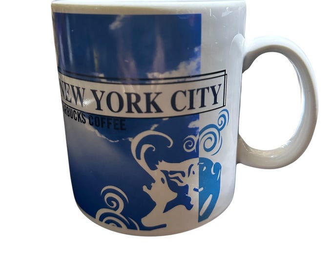 Coffee Lover Gifts Vintage NYC Starbucks Jumbo Mug: 1999 Collector's Souvenir