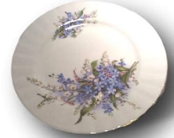 Small Lunch Plates | Rohn Germany | Floral Plates | Blue Flowers