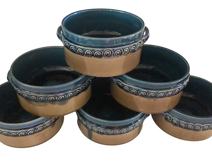 Rosenthal Bjorn Wiinblad Set of 6 Vintage Pottery Soup Bowls Brotzeit
