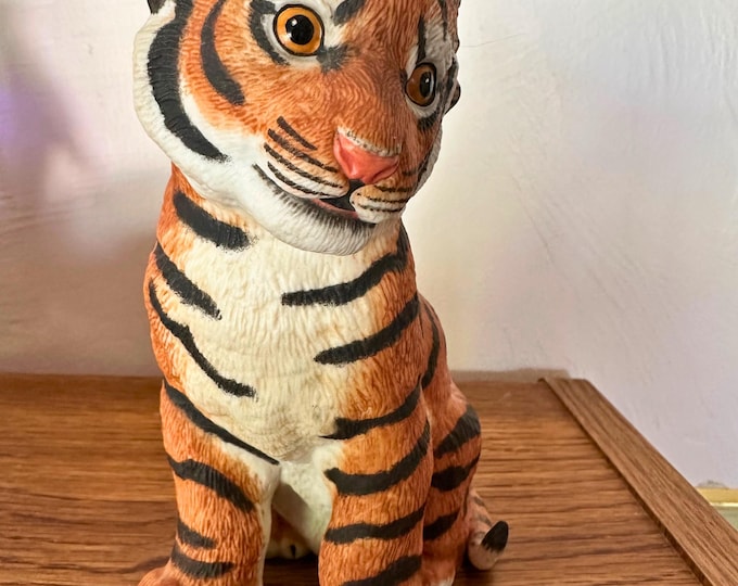 Sumatran Tiger Cub Lenox Striped Black and Brown - Endangered Species Original Box