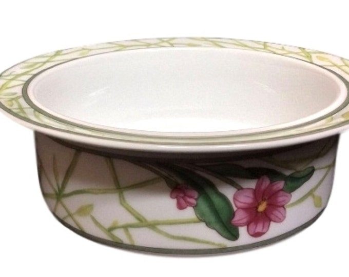 Dansk Cafe Floral Bowl: Vintage Ceramic Fruit Soup Dish