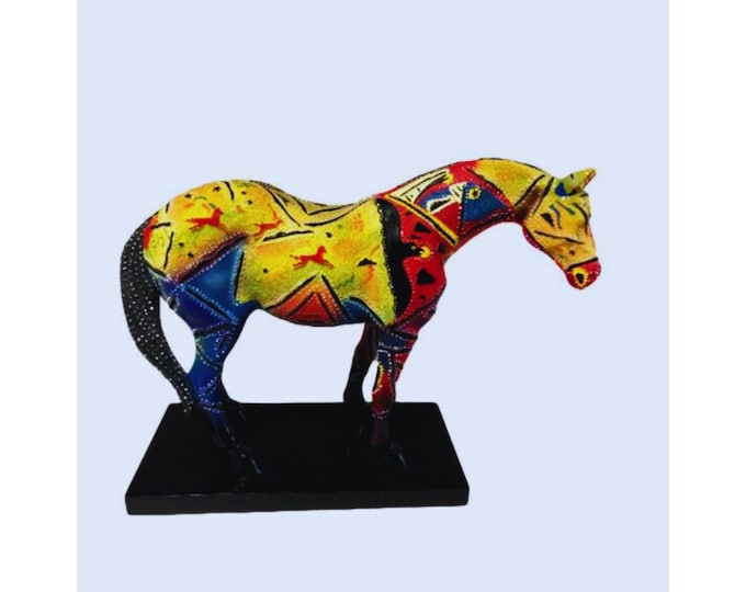 Trail of Painted Ponies Figurine: Indian Summer Native Art Horse Statue Thunderbird Suite